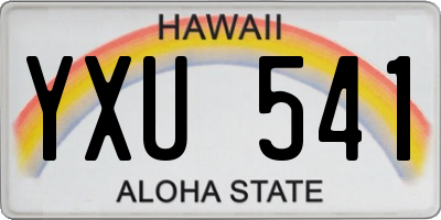 HI license plate YXU541