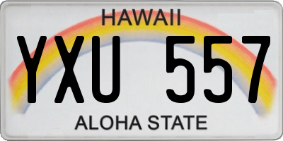 HI license plate YXU557