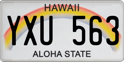 HI license plate YXU563