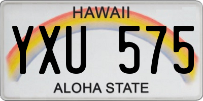HI license plate YXU575