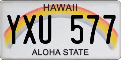 HI license plate YXU577