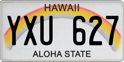 HI license plate YXU627