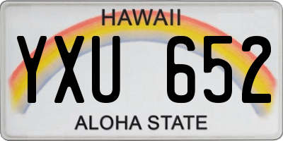 HI license plate YXU652