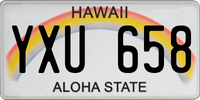 HI license plate YXU658