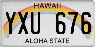 HI license plate YXU676