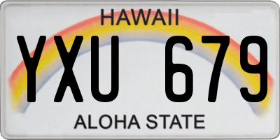 HI license plate YXU679