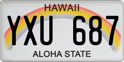 HI license plate YXU687