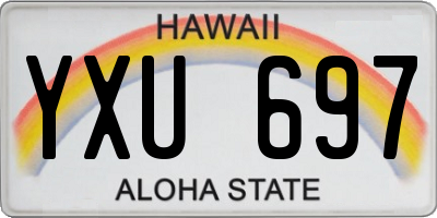HI license plate YXU697