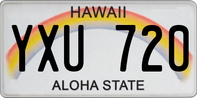 HI license plate YXU720