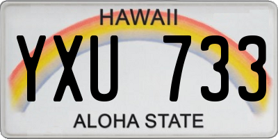 HI license plate YXU733
