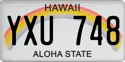HI license plate YXU748