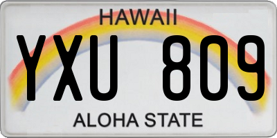 HI license plate YXU809