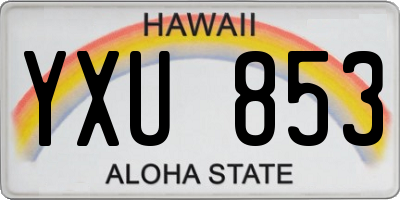 HI license plate YXU853