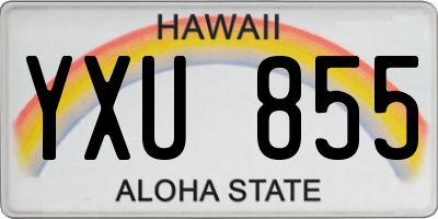 HI license plate YXU855