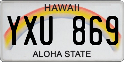 HI license plate YXU869