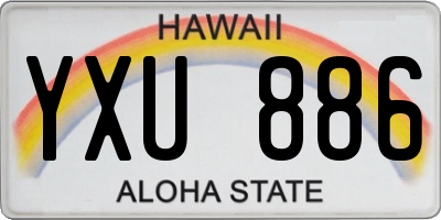 HI license plate YXU886