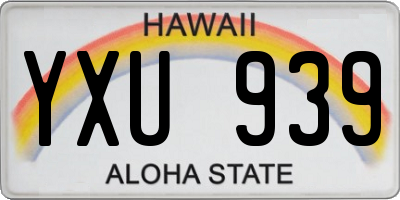 HI license plate YXU939