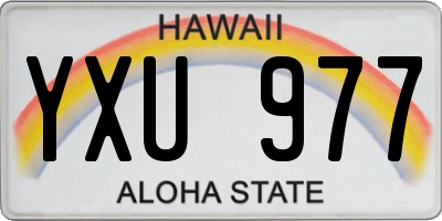 HI license plate YXU977