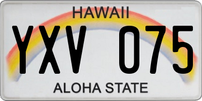 HI license plate YXV075