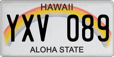 HI license plate YXV089
