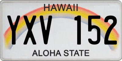 HI license plate YXV152