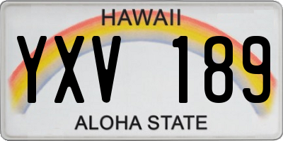 HI license plate YXV189