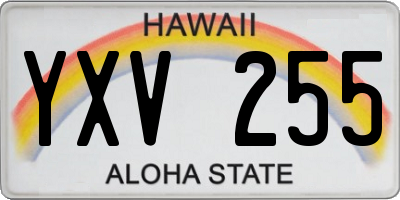 HI license plate YXV255