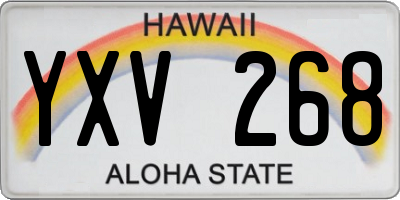 HI license plate YXV268