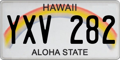 HI license plate YXV282
