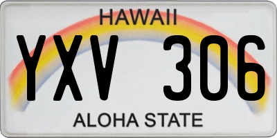 HI license plate YXV306