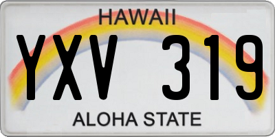 HI license plate YXV319