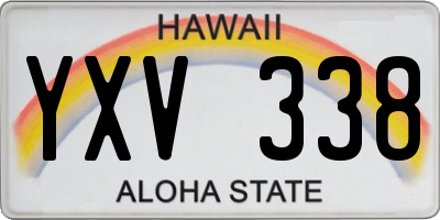 HI license plate YXV338