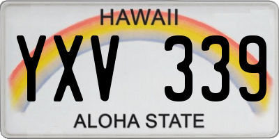 HI license plate YXV339