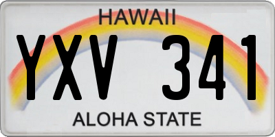 HI license plate YXV341