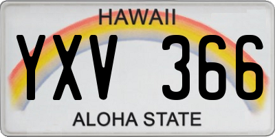 HI license plate YXV366