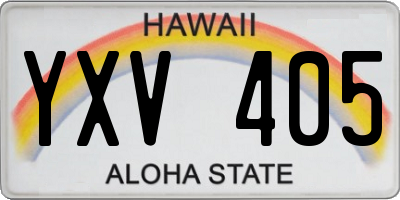 HI license plate YXV405