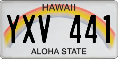 HI license plate YXV441