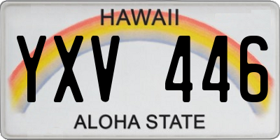 HI license plate YXV446