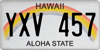HI license plate YXV457