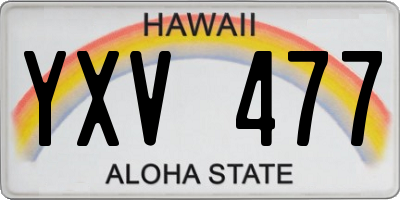 HI license plate YXV477