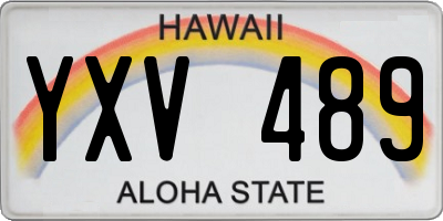 HI license plate YXV489