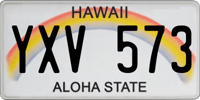 HI license plate YXV573