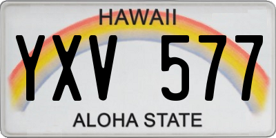 HI license plate YXV577