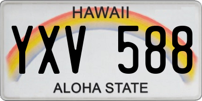 HI license plate YXV588