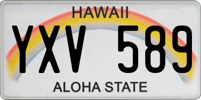 HI license plate YXV589
