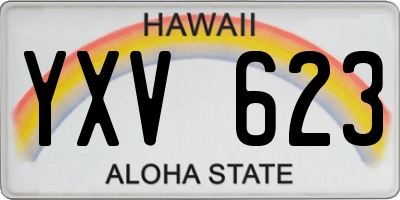 HI license plate YXV623