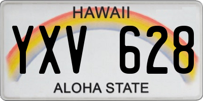 HI license plate YXV628