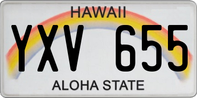 HI license plate YXV655