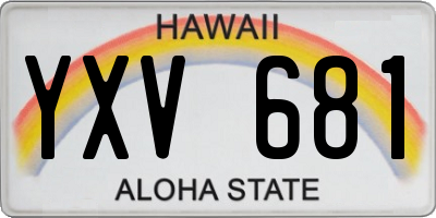 HI license plate YXV681