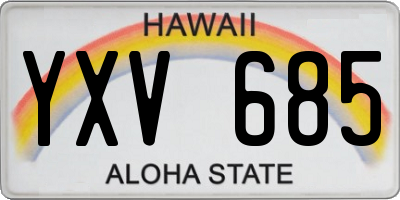 HI license plate YXV685